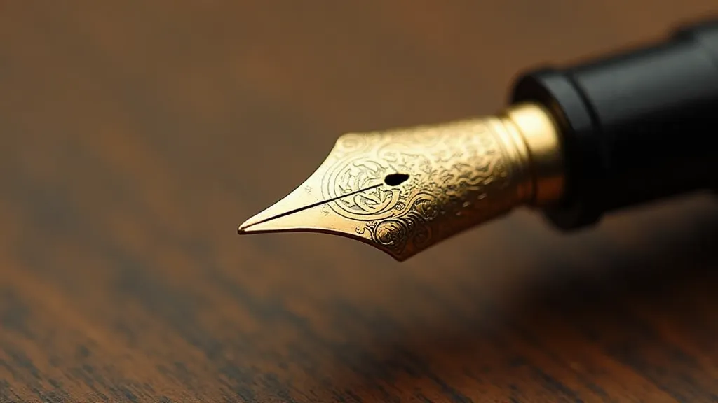 Detailed antique pen nib