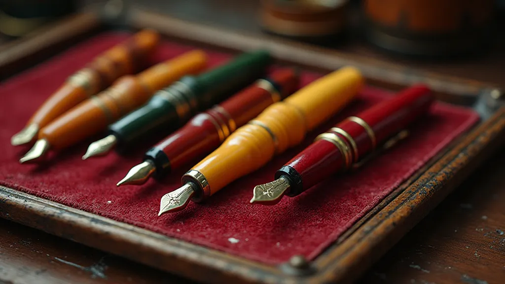Collection of antique fountain pens