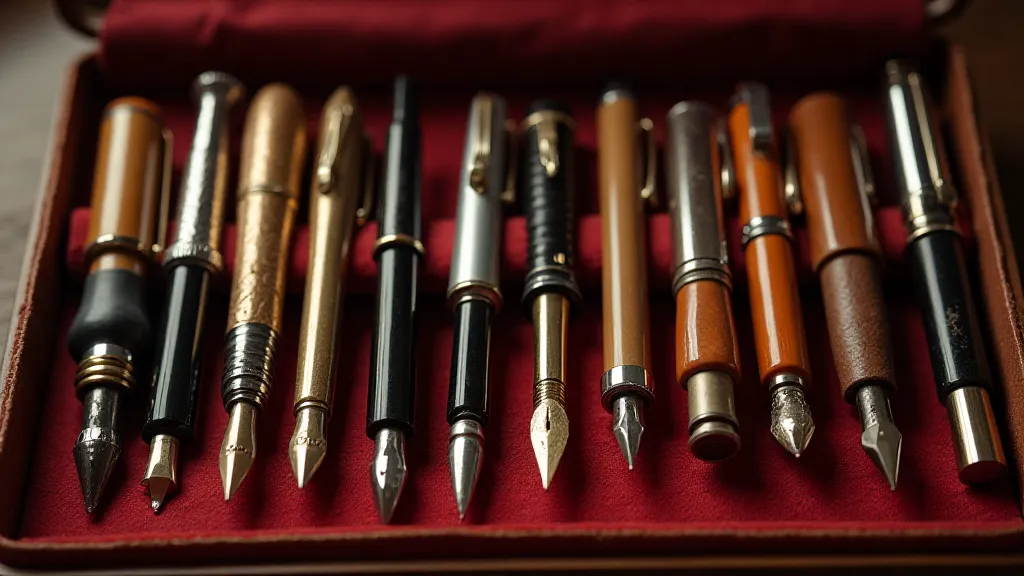 A collection of antique fountain pens