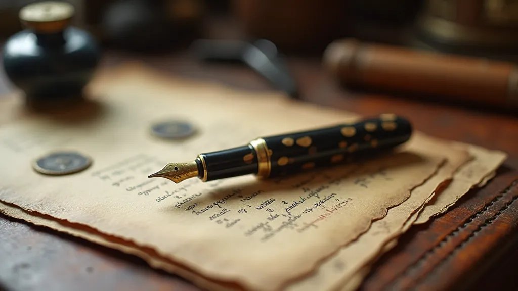 Conway Stewart Churchill pen on a vintage desk