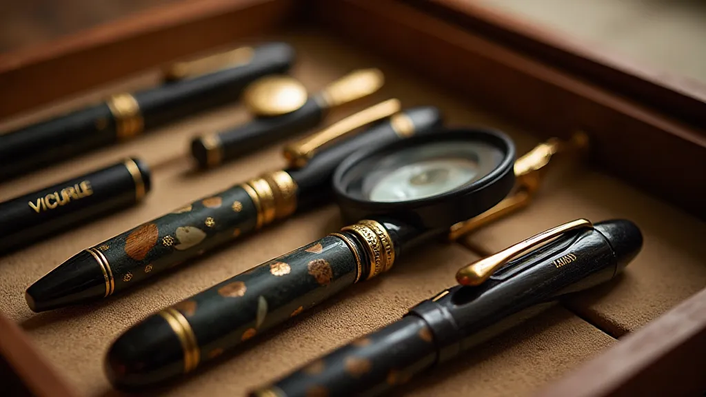 Antique Pen Collector's Display