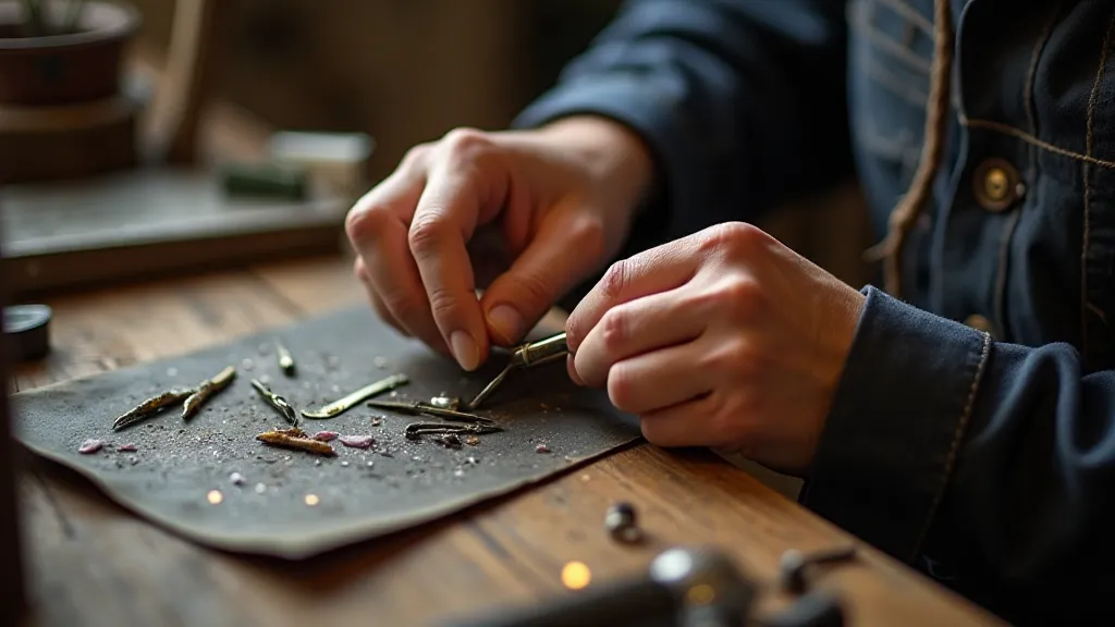Craftsman restoring a vintage pen