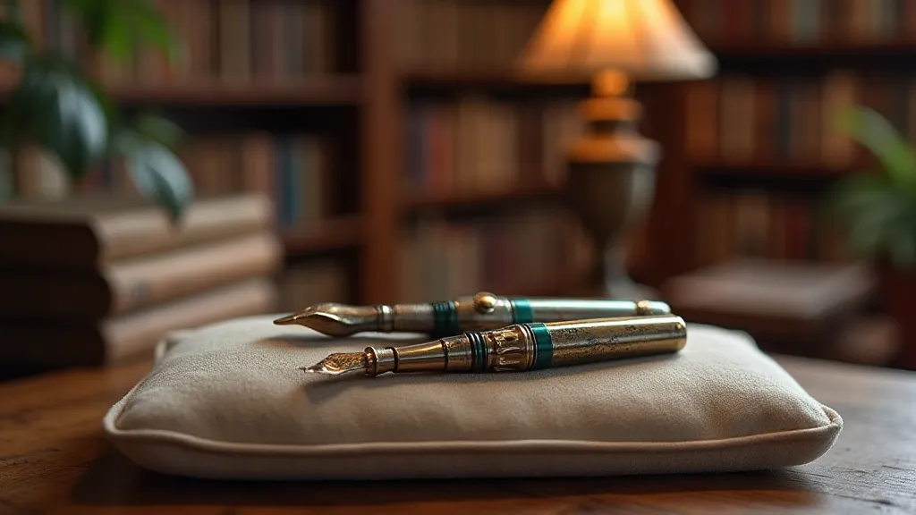Restored vintage pen on display