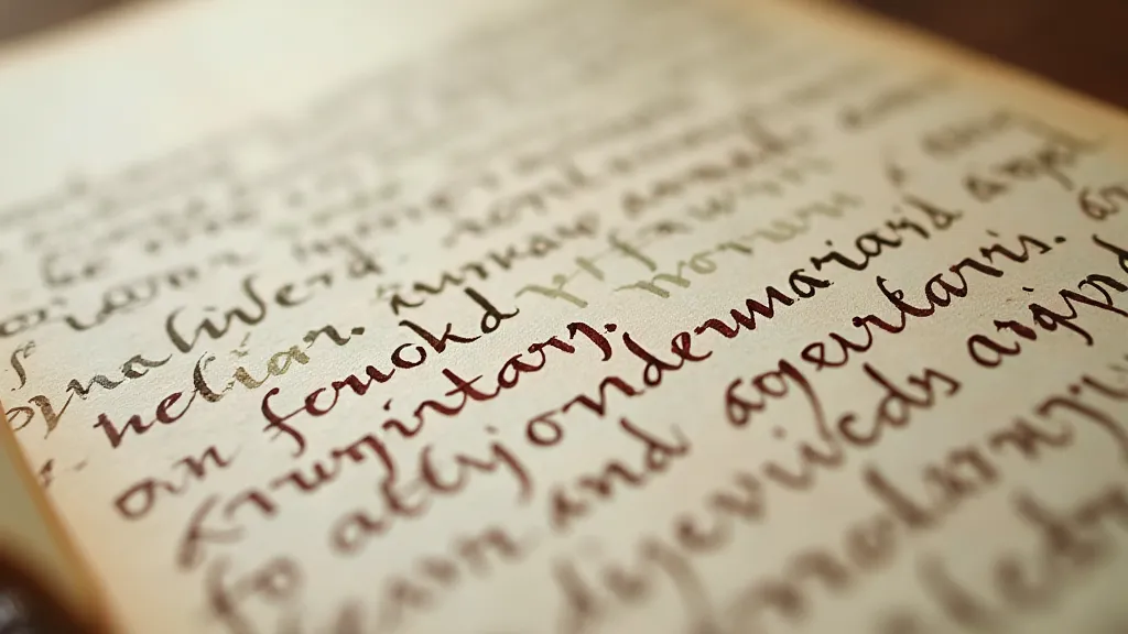 Page from a vintage manuscript showing aged ink