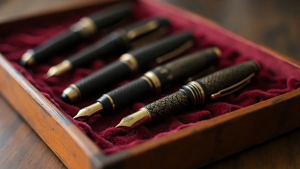Selection of vintage fountain pens