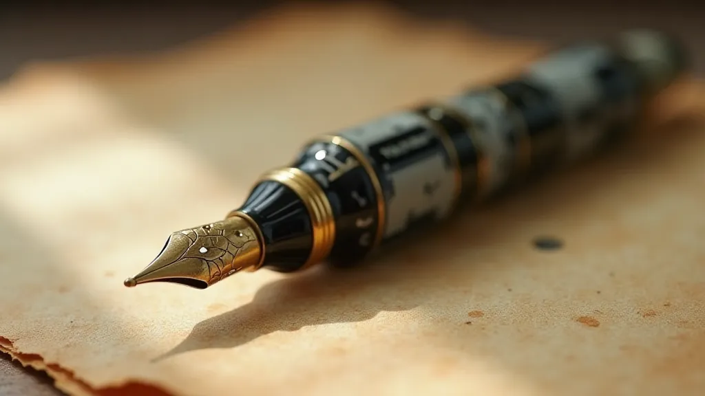 Vintage Waterman pen with celluloid pattern