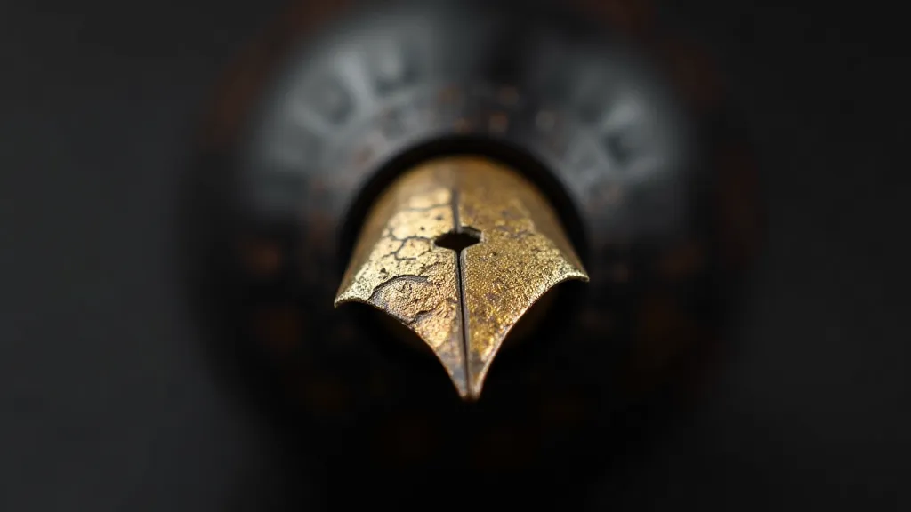 Vintage Waterman pen nib close-up