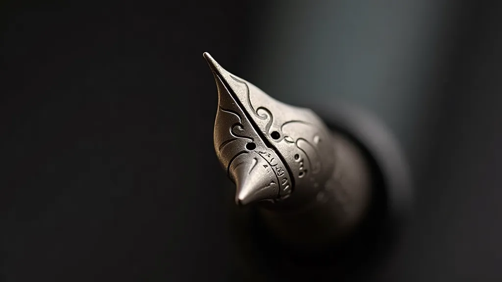 Detail of a Waterman pen nib